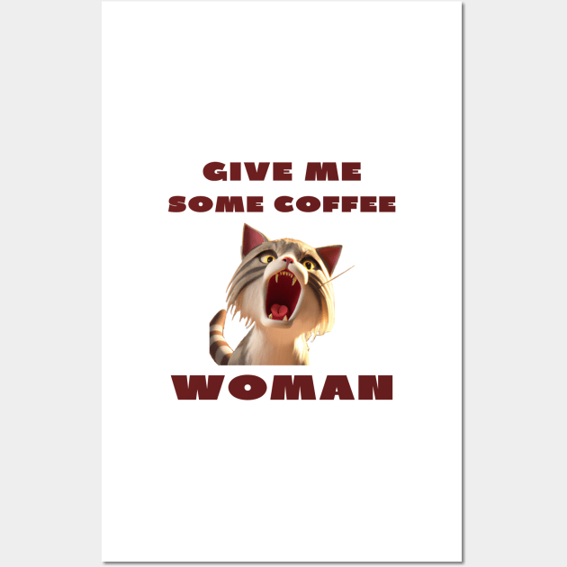 Give me some coffee woman Wall Art by IOANNISSKEVAS